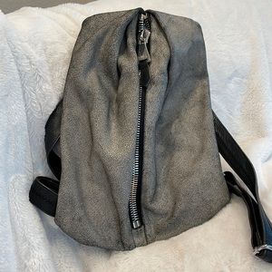 Aimee Kestenberg leather Gray Distressed Backpack